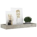 vidaXL Terasové nástenné police 4 ks betónovosivé 40x15x4 cm MDF