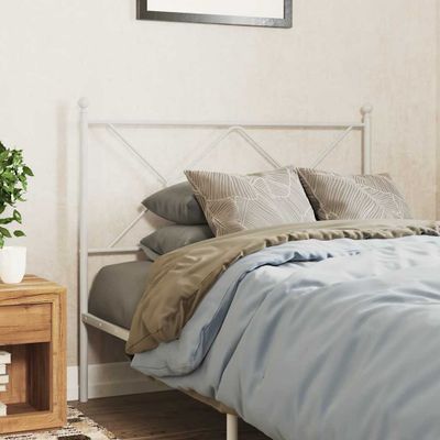 vidaXL Kovové náhradné čelo postele biele 107 cm
