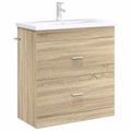 vidaXL Skriňa pod umývadlo do kúpeľne Dub sonoma 78,5 x 37,5 x 81 cm