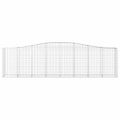 vidaXL Oblúkové gabiónové koše 9ks 400x50x100/120cm pozinkované železo