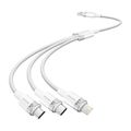 Kábel USB 2.0 A na 3v1 3A Vention CTPWG 1,5 m (biely)