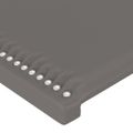 VidaXL Čelo postele sivé 163x16x118/128 cm umelá koža