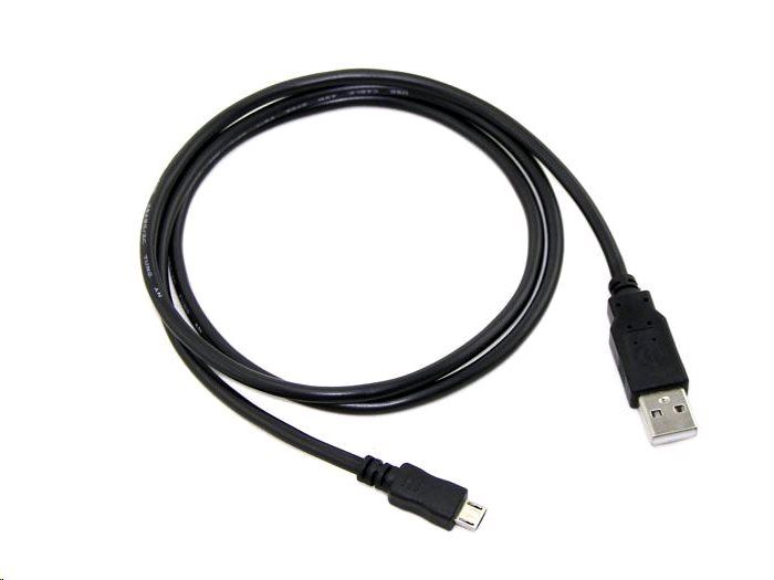 Kábel C-TECH USB 2.0 AM/Micro, 2m, čierny