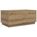 vidaXL Konferenčný stolík s LED svetlami dub artisan 90x50x40 cm