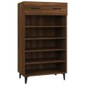vidaXL Botník hnedý dub 60x35x105 cm spracované drevo