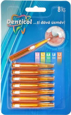 Denticol V01 veľ. 1,2 mm, medzizubná kefka vysúvacia, 8 + 8 ks