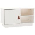 vidaXL TV skrinka biela 70x34x40 cm borovicový masív