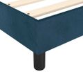 vidaXL Posteľný rám s boxspringom tmavomodrý 180x200 cm zamat
