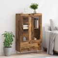 vidaXL Highboard so zásuvkou Staré drevo 69,5 x 31 x 115 cm