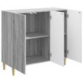 vidaXL Servírovacia skriňa Sivá sonoma 89 x 34,5 x 80 cm