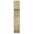 vidaXL Knižnica deliaca stena dub sonoma 80x24x124,5 cm drevotrieska