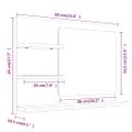 vidaXL Kúpeľňové zrkadlo dymový dub 60x10,5x45 cm spracované drevo