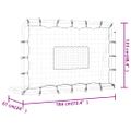 vidaXL Futbalový nahrávač, bielo čierny 184x61x123 cm, oceľ a PE