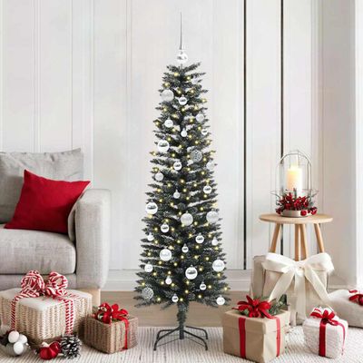 vidaXL Umelý vianočný stromček Zelená 150 cm PVC, plast a oceľ