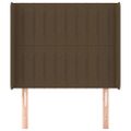 vidaXL Čelo postele so záhybmi tmavohnedé 83x16x118/128 cm látka