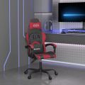vidaXL Herná stolička čierna a vínová umelá koža