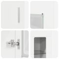 vidaXL Highboard FLORIN 60 x 35 x 182 cm Biela Kompozitné drevo