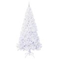 vidaXL Umelý vianočný stromček s 300 LED-i Biela 240 cm PVC a oceľ