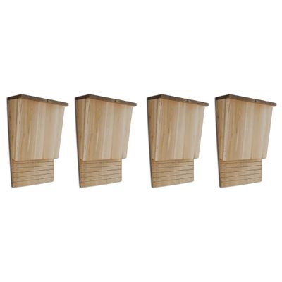 vidaXL Domček pre netopierov 4 ks 22x12x34 cm drevený