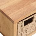 vidaXL Nástenná polica s košmi 62x18x16 cm masívny orech