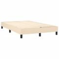vidaXL Boxspring posteľ s matracom a LED krémová 120x190 cm látka