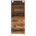 vidaXL Highboard 2 ks Staré drevo 69,5 x 34 x 180 cm