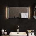 vidaXL Zrkadlo do kúpeľne s LED Priehľadná 60 x 30 cm tvrdené sklo