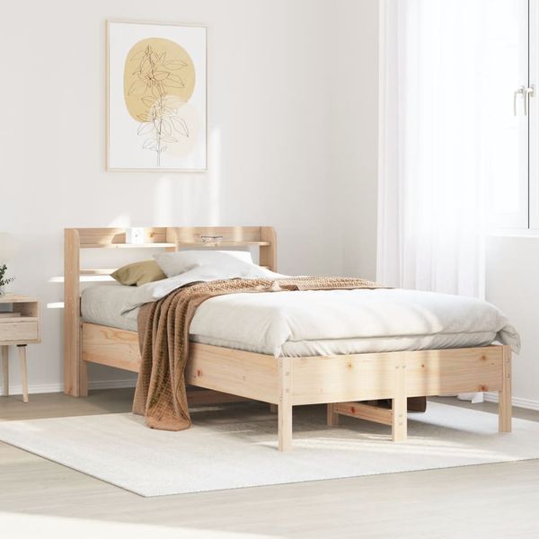vidaXL Posteľ bez matraca 75x190 cm masívna borovica