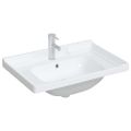 vidaXL Kúpeľňové umývadlo biele 71x48x23 cm obdĺžnikové keramické