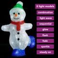 vidaXL LED vianočná akrylová figúrka snehuliaka exteriér aj interiér 30 cm