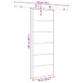 vidaXL Posuvné dvere s kovaním čierne 76x205 cm ESG sklo