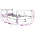 vidaXL Rám detskej postele so zásuvkami 80x200 cm masívna borovica