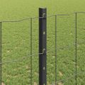 vidaXL Euro oplotenie s pilierom 10 x 1,2 m PVC potiahnutá oceľ Sivá