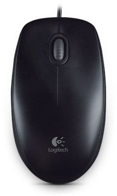 Logitech B100/Kancelárska/Optická/800 DPI/Drôtová USB/Čierna