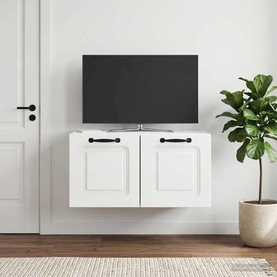 vidaXL Nástenná TV skrinka Biela s vysokým leskom 59,5 x 41 x 30 cm