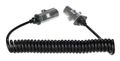 Propojovací spirálový kábel 7pin typ S TRAILER CABLE 12, kovová zástrčka, 24V, 3,5 m SIXTOL