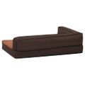 vidaXL Ergonomický matrac pre psa 90x64 cm ľanový vzhľad flís hnedý