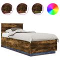 vidaXL Rám postele Dymová dub 70 x 190 cm Kompozitné drevo