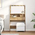 vidaXL Toaletný stolík Remeselný dub 80 x 41 x 134,5 cm