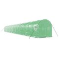 vidaXL Fóliovník s oceľovým rámom zelený 40 m² 20x2x2 m