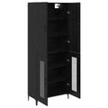 vidaXL Highboard Čierny dub 69,5 x 34 x 180 cm Kompozitné drevo
