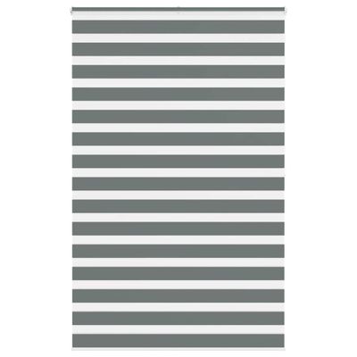 vidaXL Zebra roleta tmavošedá 150x200 cm šírka látky 145,9cm polyester