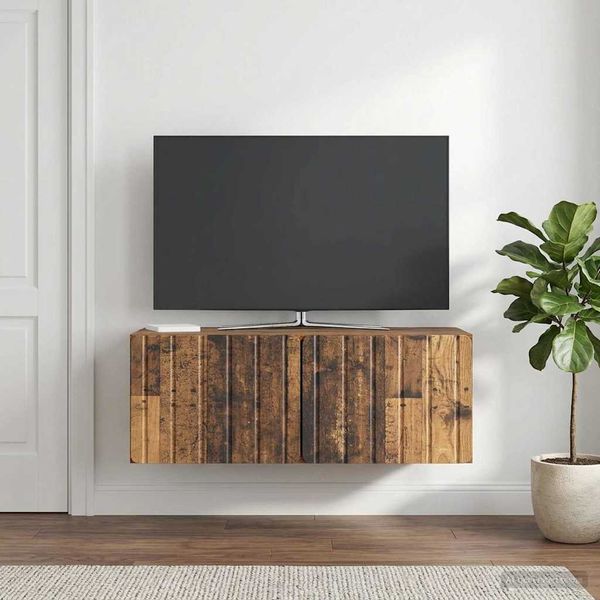 vidaXL Nástenná TV skrinka Nástenný Staré drevo 78,5 x 41 x 30 cm