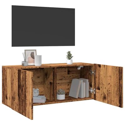 TV Skrinka vidaXL Nástenná Old Wood 100x30x41 cm
