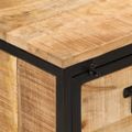 vidaXL Skrinka na topánky 110x35x53 cm masívne mangovníkové drevo