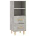 vidaXL Komoda betónovo sivá 34,5x34x90 cm spracované drevo