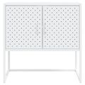 vidaXL Komoda biela 75x35x75 cm oceľová