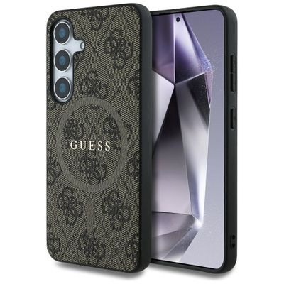 Obal Guess HC Magnetic PU 4G Ring Classic Logo pre Samsung Galaxy S25 hnedá