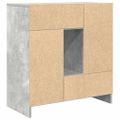 vidaXL Komoda so zásuvkami a dvierkami, betónová sivá 70,5x34x74,5 cm