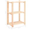 vidaXL Regály s 3 policami 2 ks 60x38x90 cm borovicový masív 150 kg